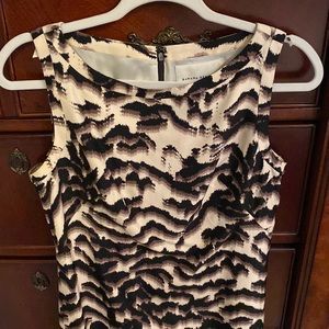Banana Republic Dress sheath silky cream/tan/brown/black size 4